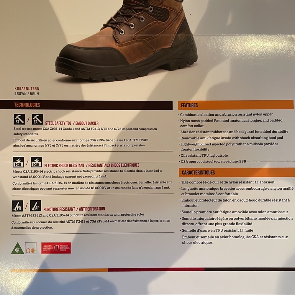 Kodiak 6-inch men's steel toe work boot. - Picture 8 of 11